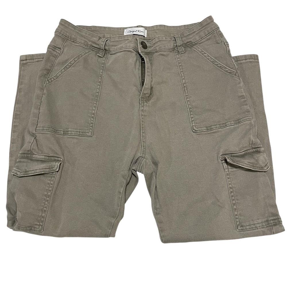 Angel Kiss Cargo Gray Pocket Ankle Jeans Size 14